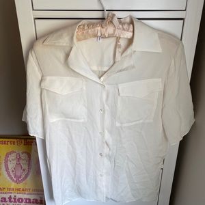 10 Crosby Derek Lam Silk Button Down Blouse